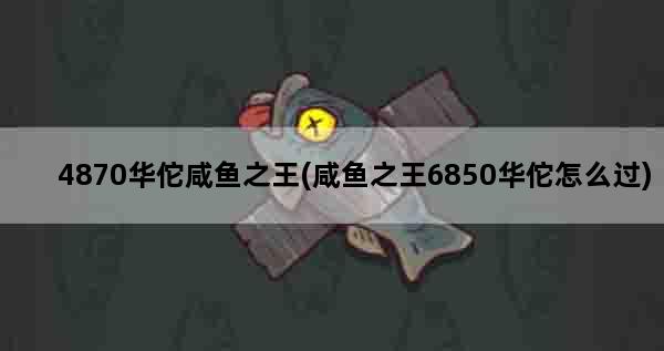 4870华佗咸鱼之王(咸鱼之王6850华佗怎么过)