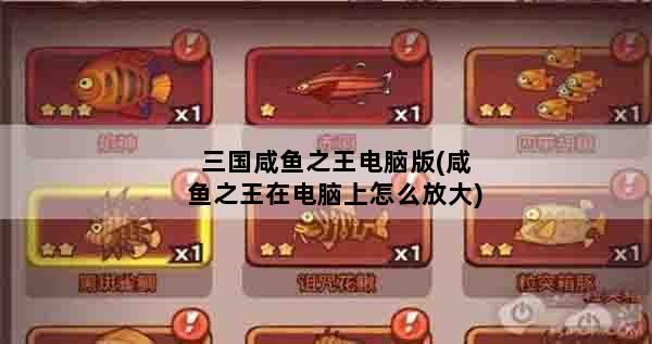 三国咸鱼之王电脑版(咸鱼之王在电脑上怎么放大)