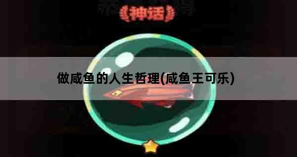 做咸鱼的人生哲理(咸鱼王可乐)