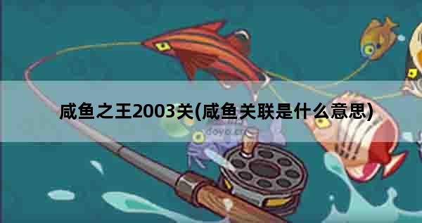 咸鱼之王2003关(咸鱼关联是什么意思)
