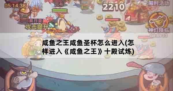 咸鱼之王咸鱼圣杯怎么进入(怎样进入《咸鱼之王》十殿试炼)