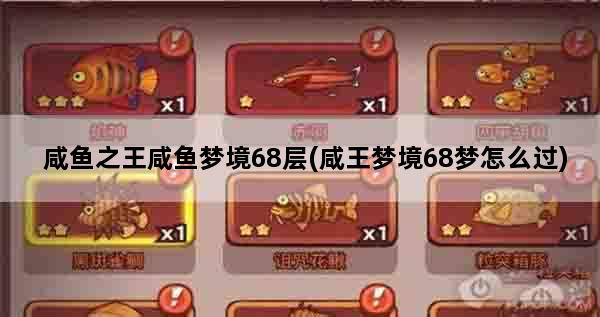 咸鱼之王咸鱼梦境68层(咸王梦境68梦怎么过)