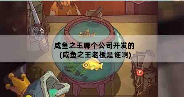 咸鱼之王哪个公司开发的(咸鱼之王老板是谁啊)
