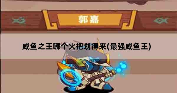 咸鱼之王哪个火把划得来(最强咸鱼王)