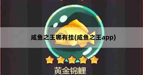 咸鱼之王哪有挂(咸鱼之王app)